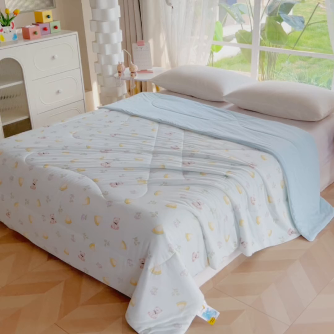 91家纺网 家纺一手货源 找家纺 卡初家居（原微来） 2026新款A类氨纶水洗冰丝凉感夏被 西瓜半夏