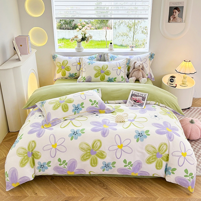 91家纺网 家纺一手货源 找家纺 宇彬家纺 2026新款13070A类全棉纯棉印花单被套被套单件-一字绣工艺款系列 一字绣 浔彩