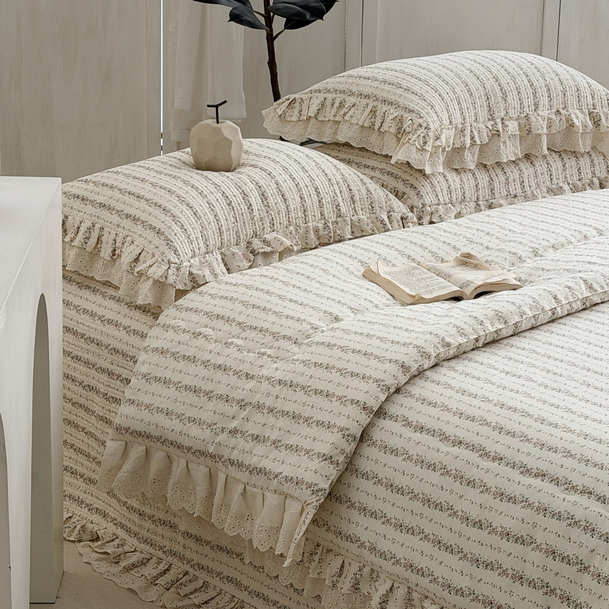 91家纺网 家纺一手货源 找家纺 （总）佰织鑫家居 2026春夏新款全棉纯棉春秋被砂洗床盖款四件套安娜