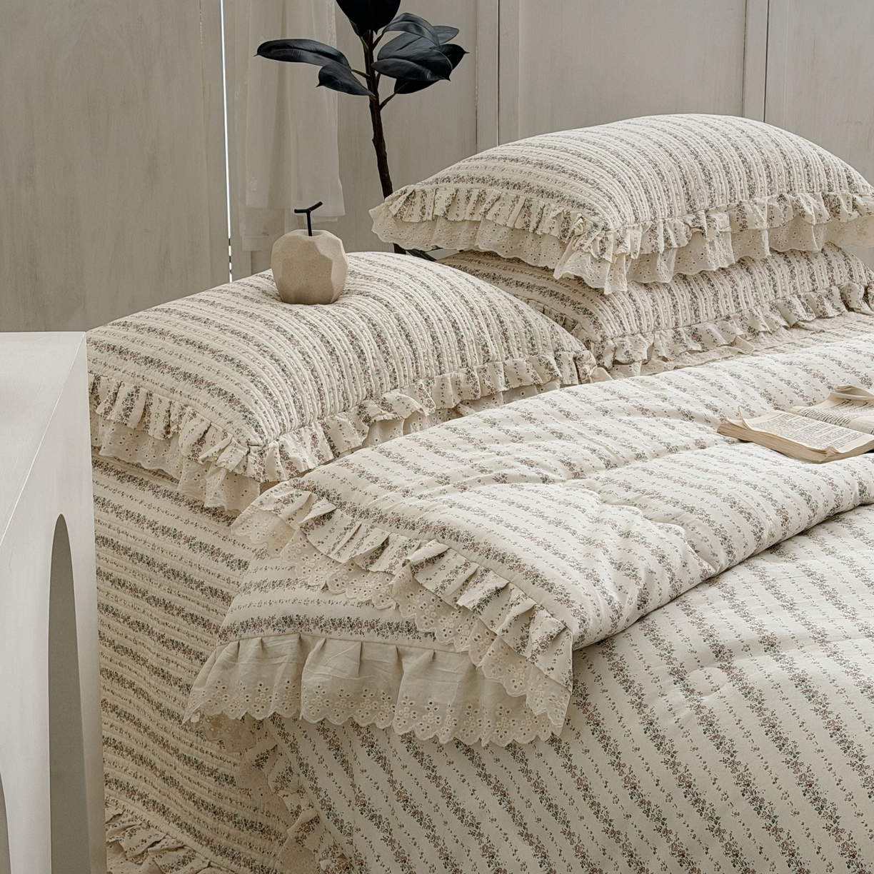 91家纺网 家纺一手货源 找家纺 （总）佰织鑫家居 2026春夏新款全棉纯棉春秋被砂洗床盖款四件套安娜