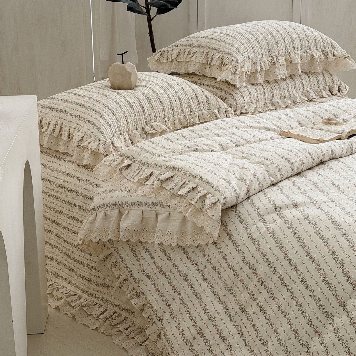 91家纺网 家纺一手货源 找家纺 （总）佰织鑫家居 2026春夏新款全棉纯棉春秋被砂洗床盖款四件套安娜