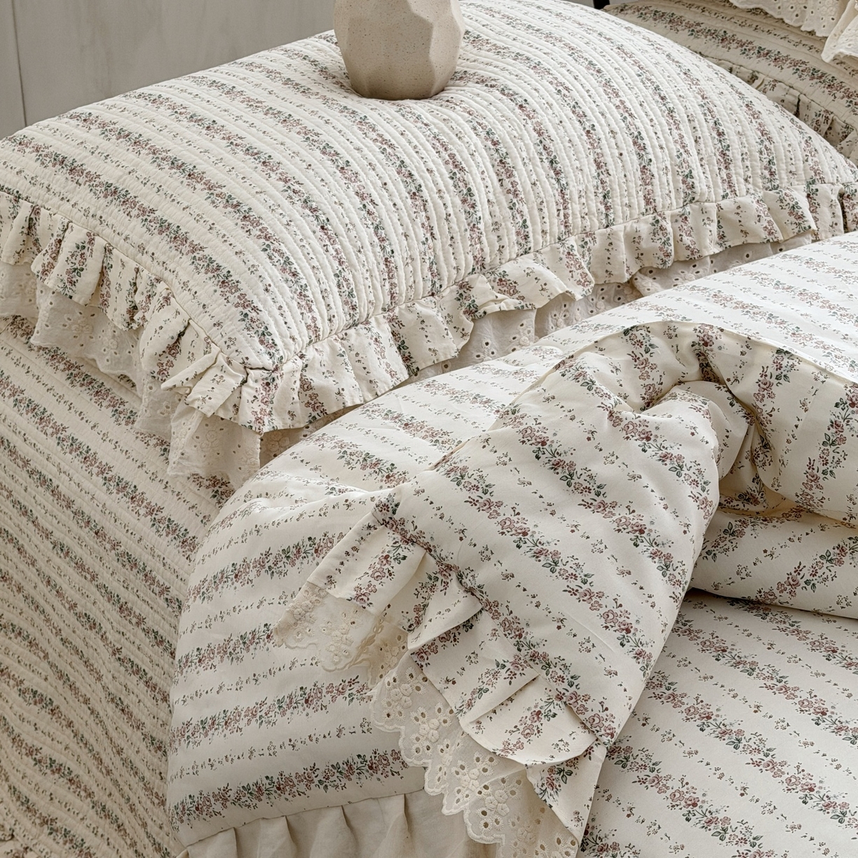 91家纺网 家纺一手货源 找家纺 （总）佰织鑫家居 2026春夏新款全棉纯棉春秋被砂洗床盖款四件套安娜