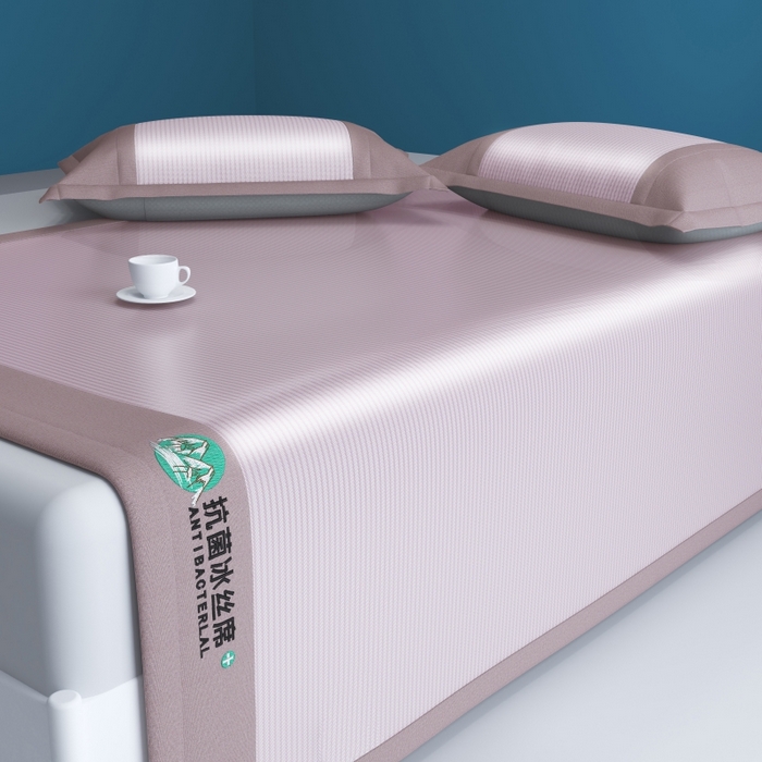 91家纺网 家纺一手货源 找家纺 （总）YYDS网供 2026新款冰丝夏天凉席冰丝席床笠可水洗家用折叠空调软席子三件套学生宿舍