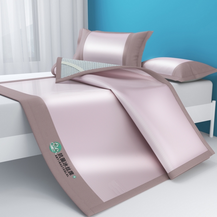 91家纺网 家纺一手货源 找家纺 （总）YYDS网供 2026新款冰丝夏天凉席冰丝席床笠可水洗家用折叠空调软席子三件套学生宿舍