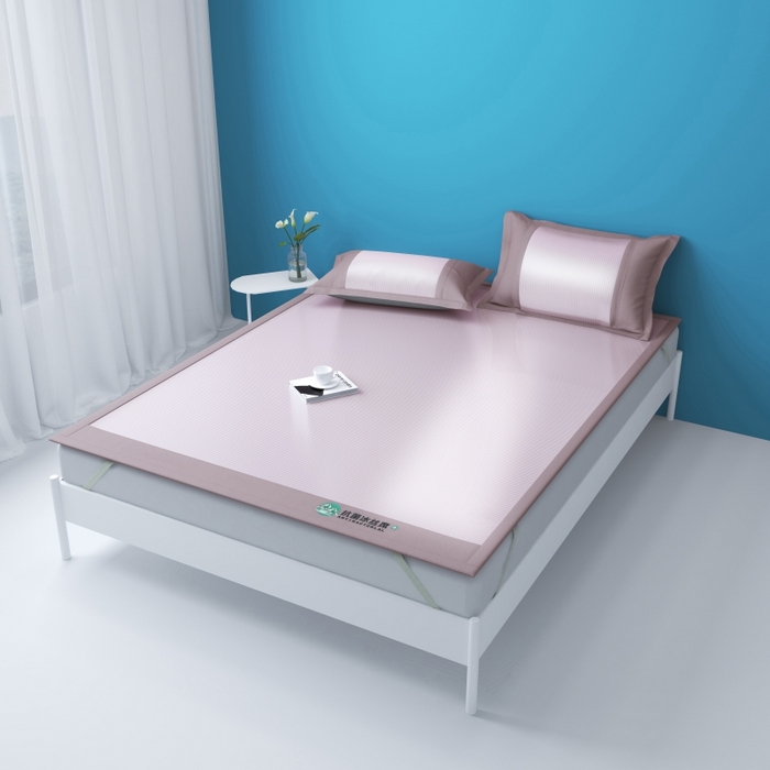 91家纺网 家纺一手货源 找家纺 （总）YYDS网供 2026新款冰丝夏天凉席冰丝席床笠可水洗家用折叠空调软席子三件套学生宿舍