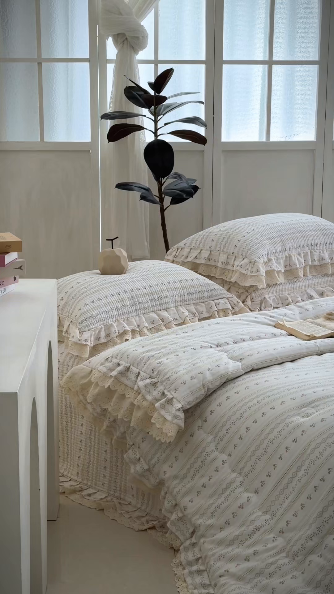 91家纺网 家纺一手货源 找家纺 佰织鑫家居 2026春夏新款全棉纯棉春秋被砂洗床盖款四件套安娜 安娜-樱桃花花