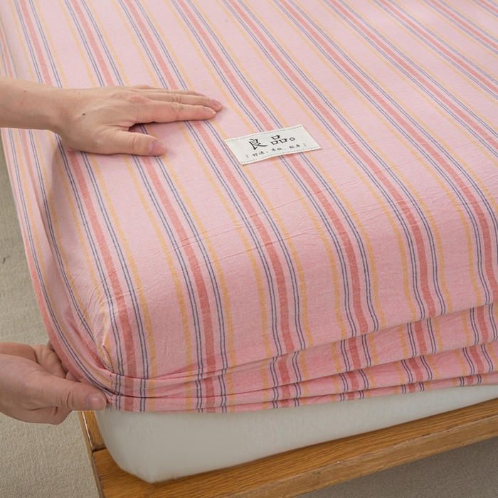 91家纺网 家纺一手货源 找家纺 恋人优选 2026新款全棉纯棉水洗棉单床笠床笠单件 娇韵粉（有标款）