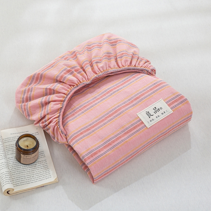 91家纺网 家纺一手货源 找家纺 恋人优选 2026新款全棉纯棉水洗棉单床笠床笠单件 娇韵粉（有标款）