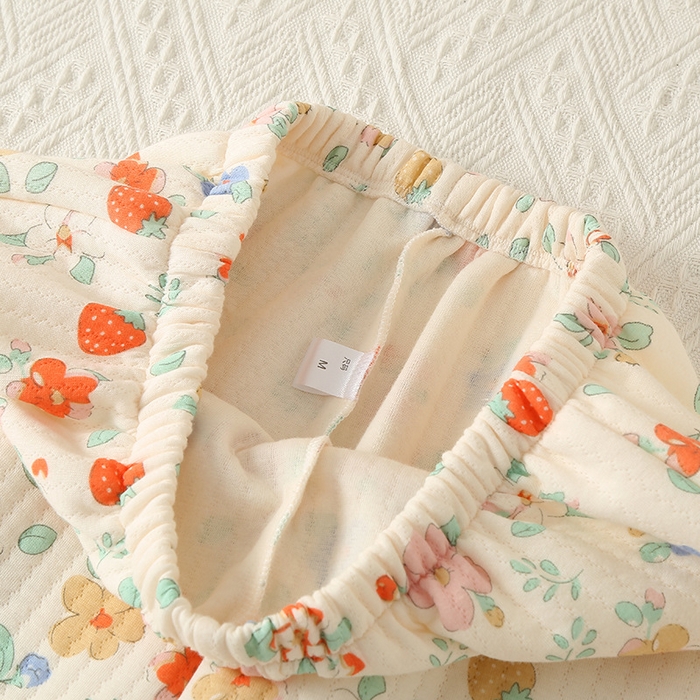 91家纺网 家纺一手货源 找家纺 （总）洛兰沙家居馆 棉质秋冬空气棉厚款印花女款睡衣家居服舒适三层夹棉居家