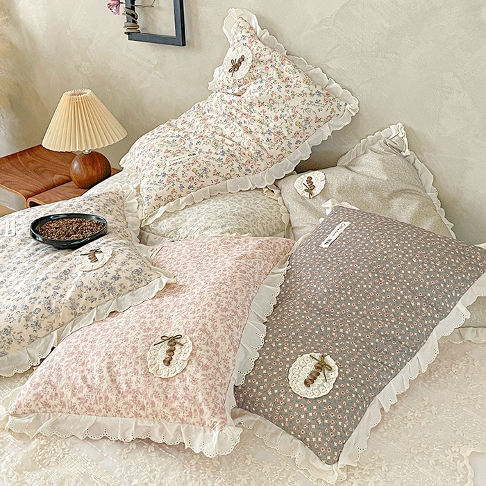 91家纺网 家纺一手货源 找家纺 （总）她喜爱枕芯 2026新款全棉纯棉小碎花棉麻荞麦枕枕头枕芯