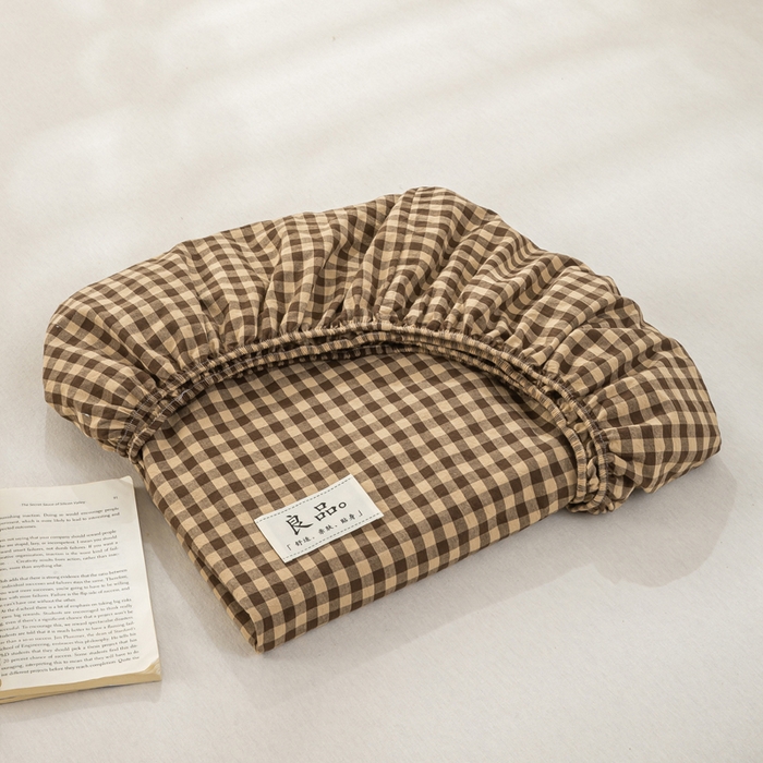 91家纺网 家纺一手货源 找家纺 恋人优选 2026新款全棉纯棉水洗棉单床笠床笠单件 素格-咖（有标款）