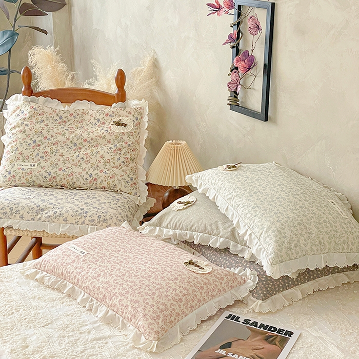 91家纺网 家纺一手货源 找家纺 她喜爱枕芯 2026新款全棉纯棉小碎花棉麻荞麦枕枕头枕芯 组合图仅供展示不可下单