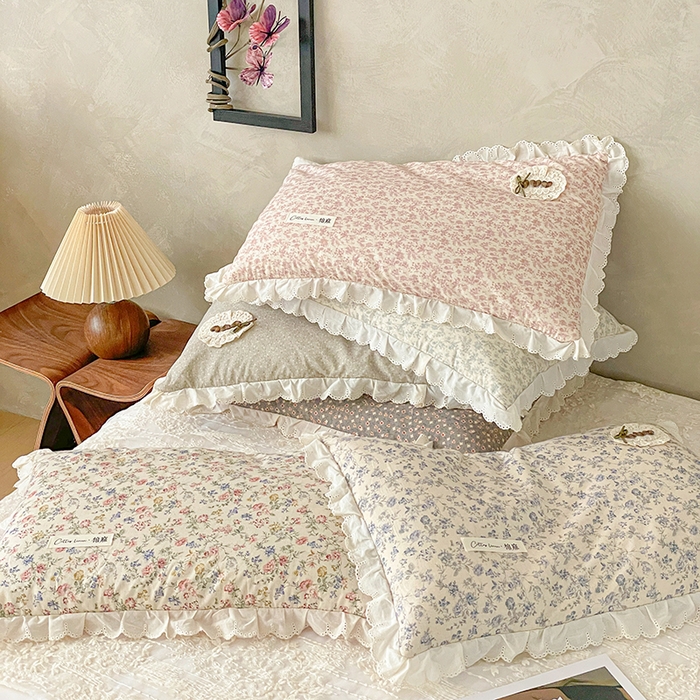 91家纺网 家纺一手货源 找家纺 她喜爱枕芯 2026新款全棉纯棉小碎花棉麻荞麦枕枕头枕芯 组合图仅供展示不可下单