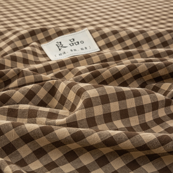 91家纺网 家纺一手货源 找家纺 恋人优选 2026新款全棉纯棉水洗棉单床笠床笠单件 素格-咖（有标款）