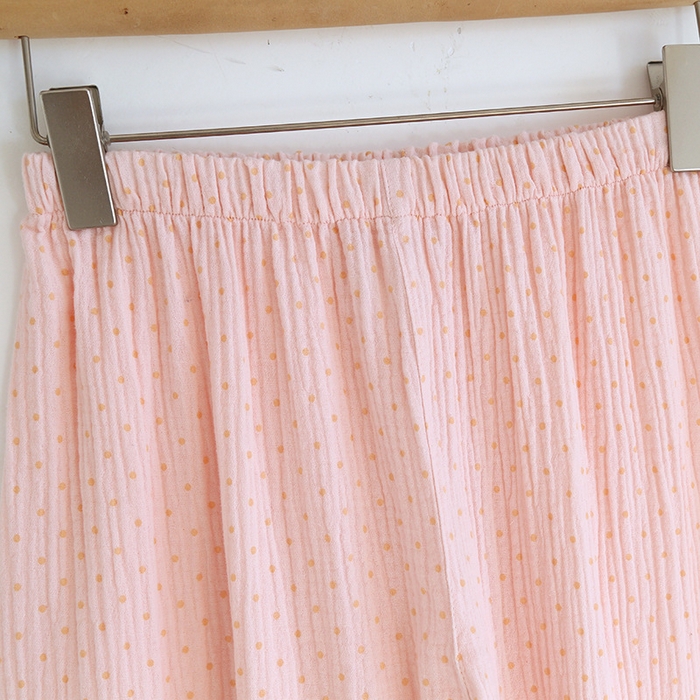 91家纺网 家纺一手货源 找家纺 （总）洛兰沙家居馆 韩版甜美素色木耳边纯棉睡衣女春秋季长袖宽松少女感家居服套装可外穿