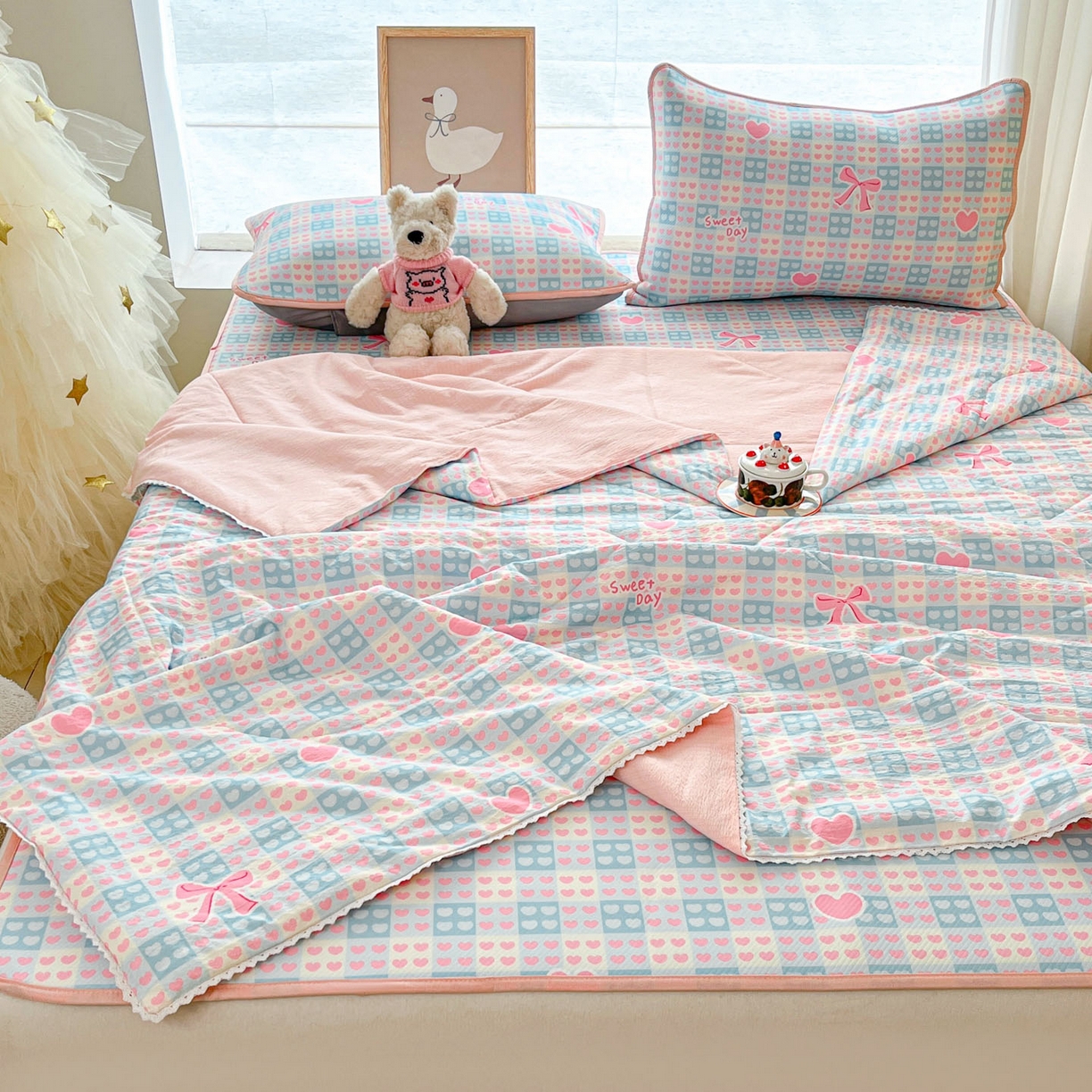 川悦生活 2026新款小阪冰丝冰丝数码印花凉席大床 席甜梦心愿