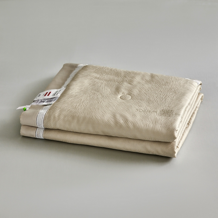 91家纺网 家纺一手货源 找家纺 丽笙被芯 2026春夏新款A类兰精天丝提花夏被夏凉被空调被（老款延续） 浅茶咖