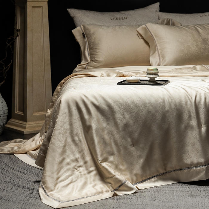 91家纺网 家纺一手货源 找家纺 丽笙被芯 2026春夏新款A类兰精天丝提花夏被夏凉被空调被（老款延续） 铭欣