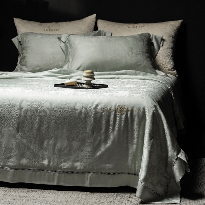 91家纺网 家纺一手货源 找家纺 丽笙被芯 2026春夏新款A类兰精天丝提花夏被夏凉被空调被（老款延续） 莫尔纳