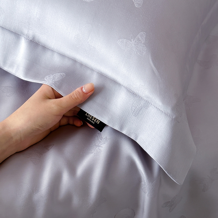 91家纺网 家纺一手货源 找家纺 丽笙被芯 2026春夏新款A类兰精天丝提花夏被夏凉被空调被（老款延续） 紫萱