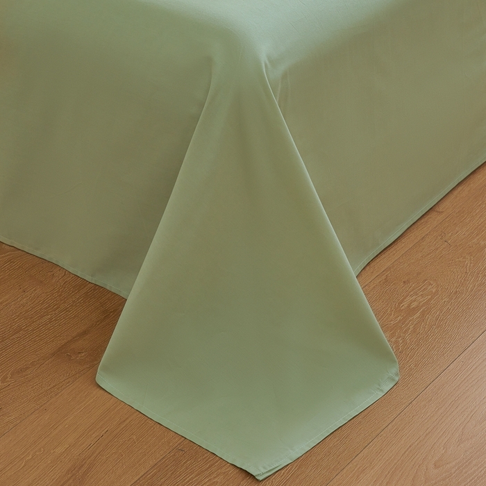 91家纺网 家纺一手货源 找家纺 恋人优选 2026新款40支13070全棉纯棉四件套 米白+清绿