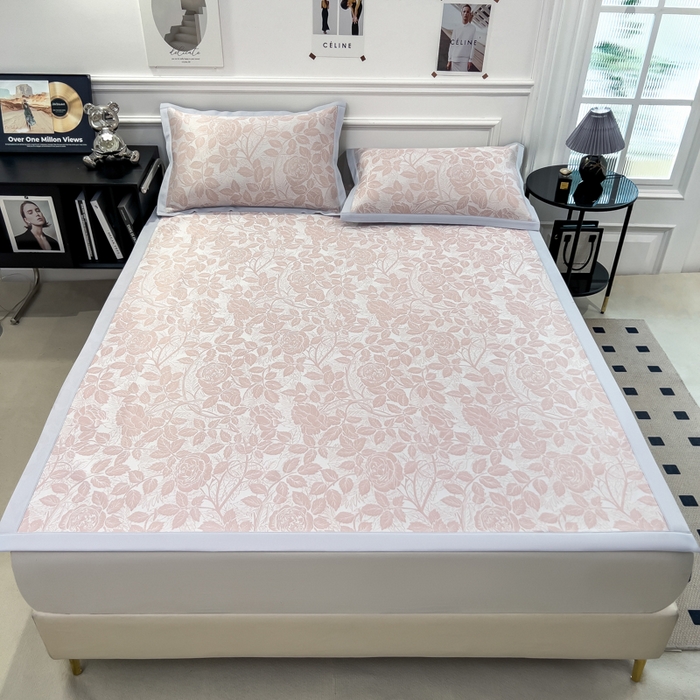 91家纺网 家纺一手货源 找家纺 （总）倾慕 2026新款提花凉感凉席床席款三件套系列