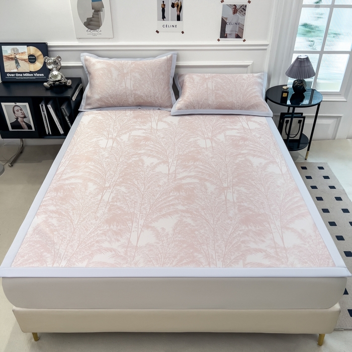 91家纺网 家纺一手货源 找家纺 （总）倾慕 2026新款提花凉感凉席床席款三件套系列