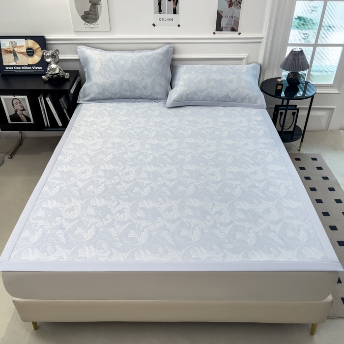 91家纺网 家纺一手货源 找家纺 （总）倾慕 2026新款提花凉感凉席床席款三件套系列