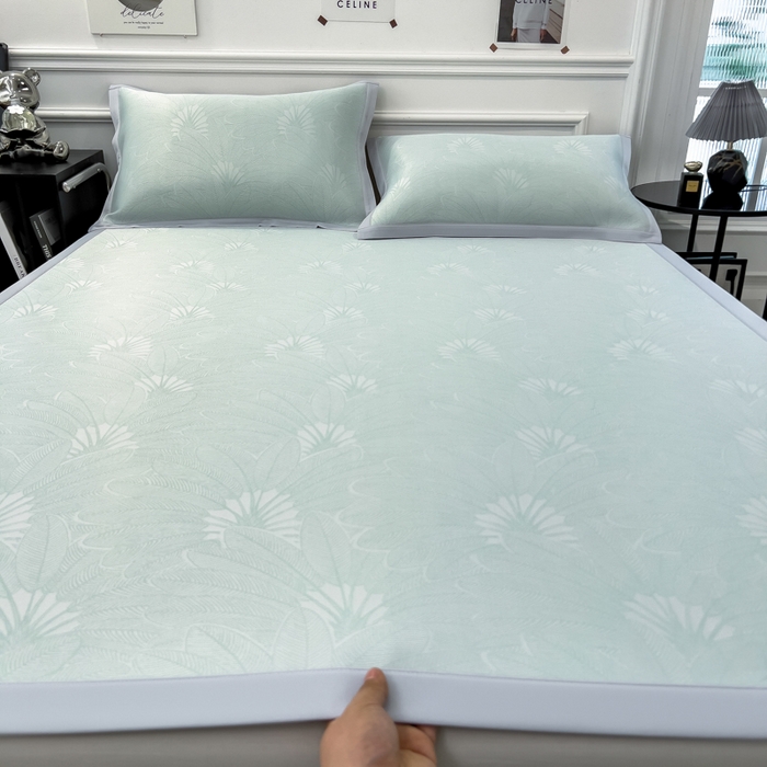 91家纺网 家纺一手货源 找家纺 （总）倾慕 2026新款提花凉感凉席床席款三件套系列