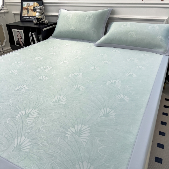 91家纺网 家纺一手货源 找家纺 （总）倾慕 2026新款提花凉感凉席床席款三件套系列