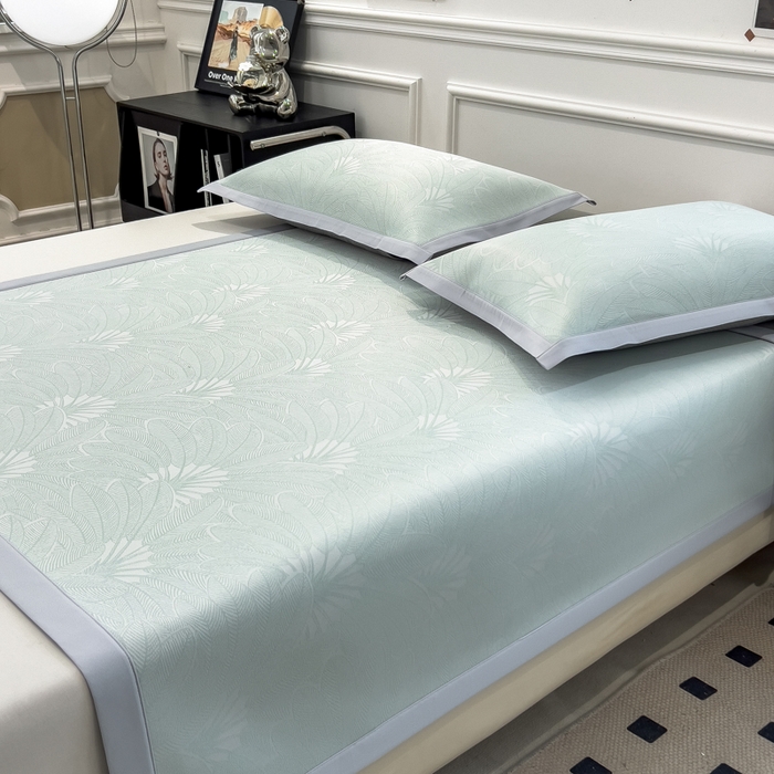 91家纺网 家纺一手货源 找家纺 （总）倾慕 2026新款提花凉感凉席床席款三件套系列