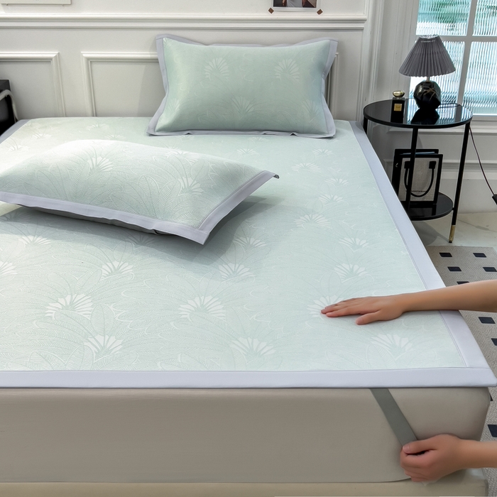 91家纺网 家纺一手货源 找家纺 （总）倾慕 2026新款提花凉感凉席床席款三件套系列