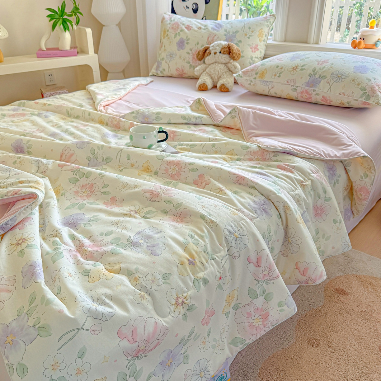 91家纺网 家纺一手货源 找家纺 （总）万盛家纺 2026新款全棉锦氨凉感夏被夏凉被空调被