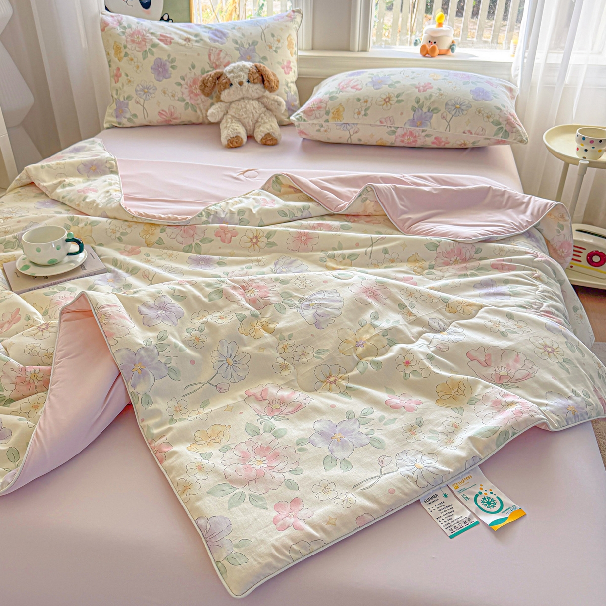 91家纺网 家纺一手货源 找家纺 （总）万盛家纺 2026新款全棉锦氨凉感夏被夏凉被空调被