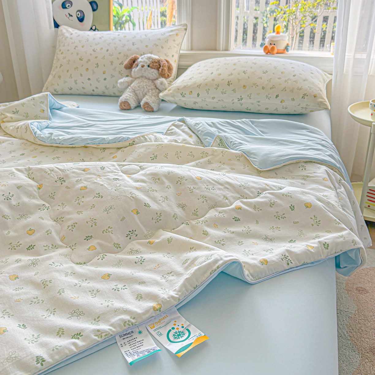 91家纺网 家纺一手货源 找家纺 万盛家纺 2026新款全棉锦氨凉感夏被夏凉被空调被 知夏