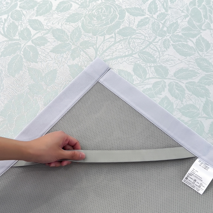 91家纺网 家纺一手货源 找家纺 倾慕 2026新款提花凉感凉席床席款三件套系列 情意浓绿床席款