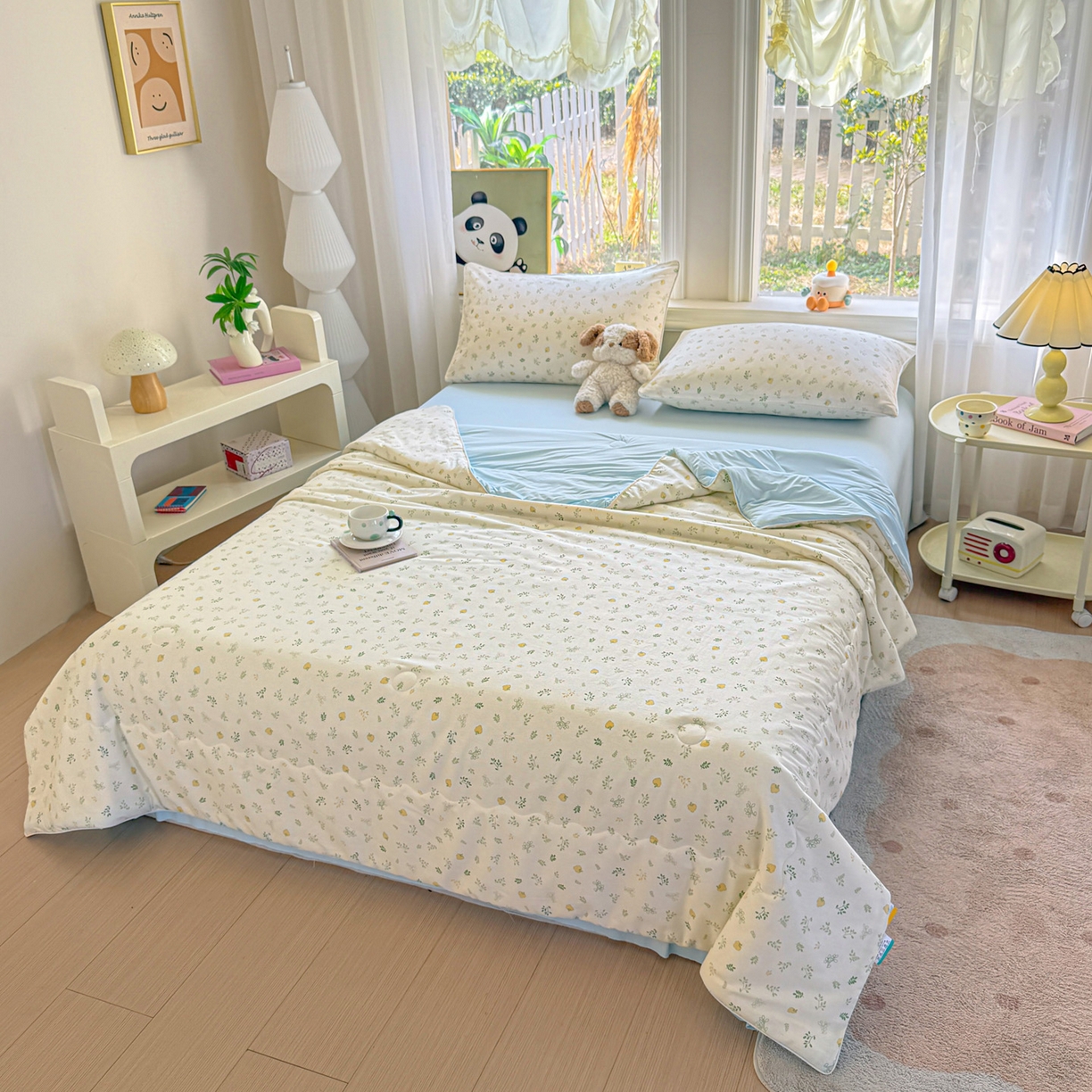 91家纺网 家纺一手货源 找家纺 万盛家纺 2026新款全棉锦氨凉感夏被夏凉被空调被 知夏