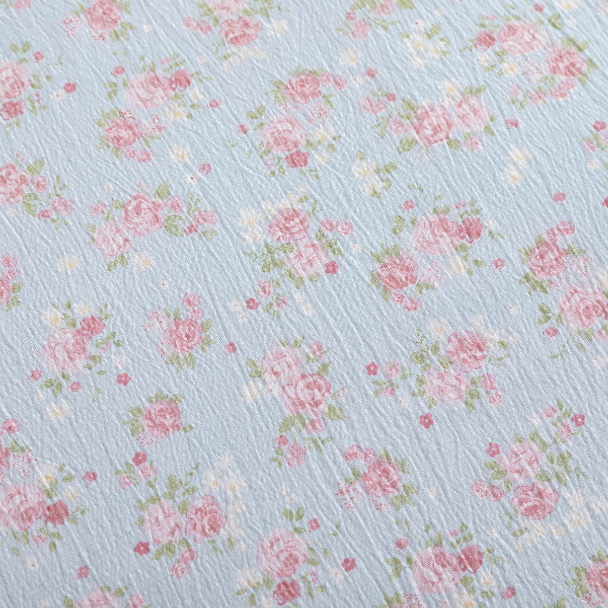 91家纺网 家纺一手货源 找家纺 三悦四季 2026春夏新款小清新云感皱皱纱四件套 梨花小院