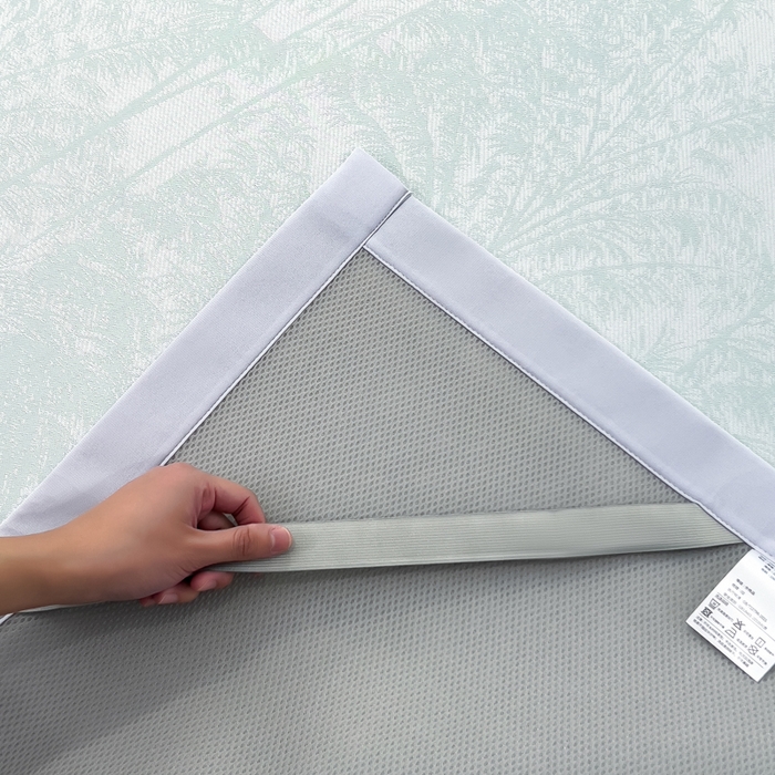 91家纺网 家纺一手货源 找家纺 倾慕 2026新款提花凉感凉席床席款三件套系列 森林奇境绿床席款