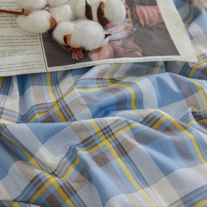 91家纺网 家纺一手货源 找家纺 恋人优选 2026新款40支13070全棉纯棉四件套 莫妮蓝