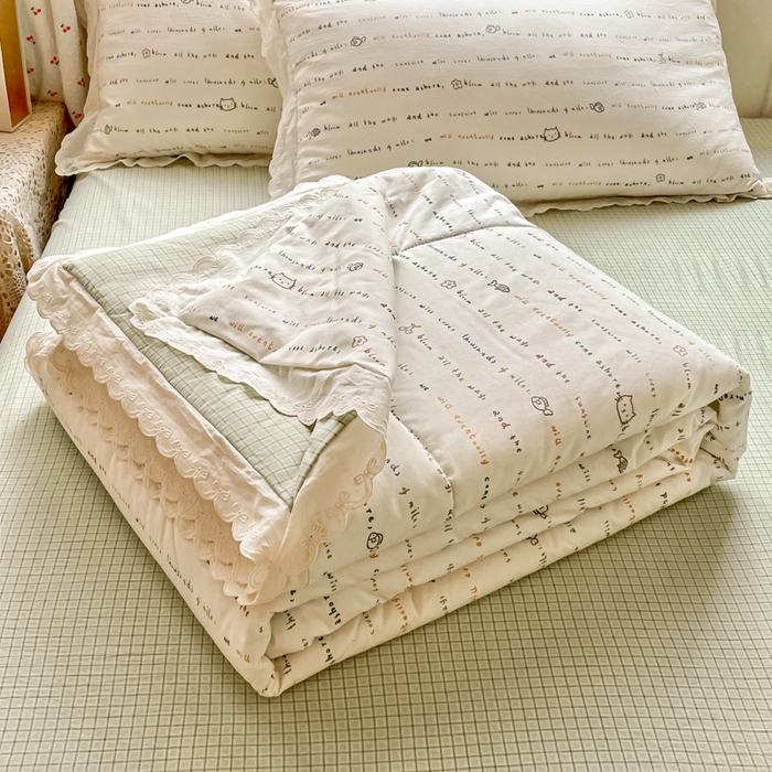 91家纺网 家纺一手货源 找家纺 （总）老帅的工厂店 2026新款A类古棉花边抗菌夏被