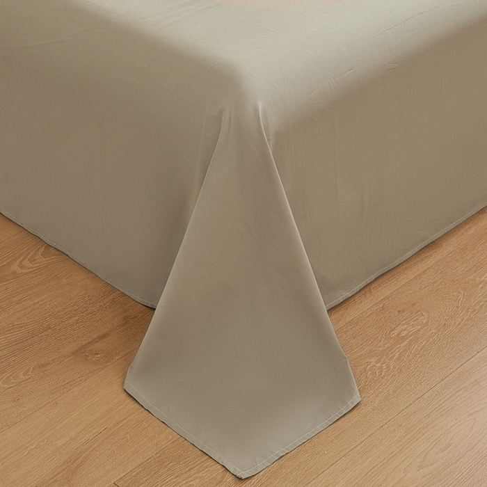 91家纺网 家纺一手货源 找家纺 恋人优选 2026新款40支13070全棉纯棉四件套 奶白+卡其