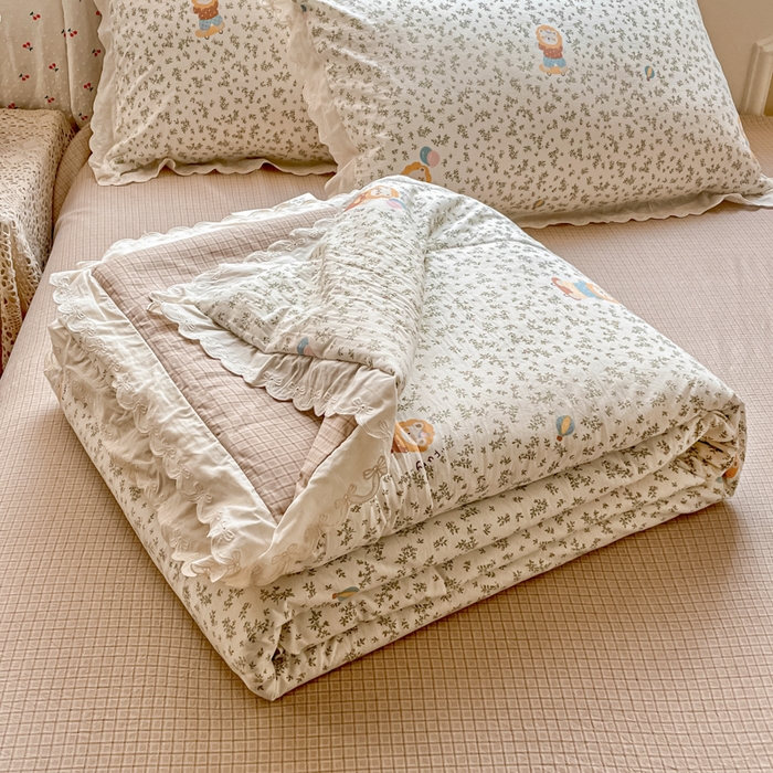 91家纺网 家纺一手货源 找家纺 （总）老帅的工厂店 2026新款A类古棉花边抗菌夏被