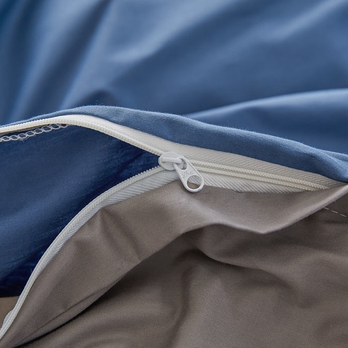 91家纺网 家纺一手货源 找家纺 恋人优选 2026新款40支13070全棉纯棉四件套 牛仔蓝+浅灰