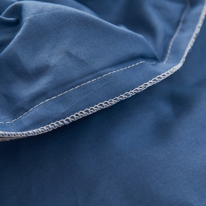 91家纺网 家纺一手货源 找家纺 恋人优选 2026新款40支13070全棉纯棉四件套 牛仔蓝+浅灰