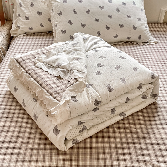 91家纺网 家纺一手货源 找家纺 （总）老帅的工厂店 2026新款A类古棉花边抗菌夏被