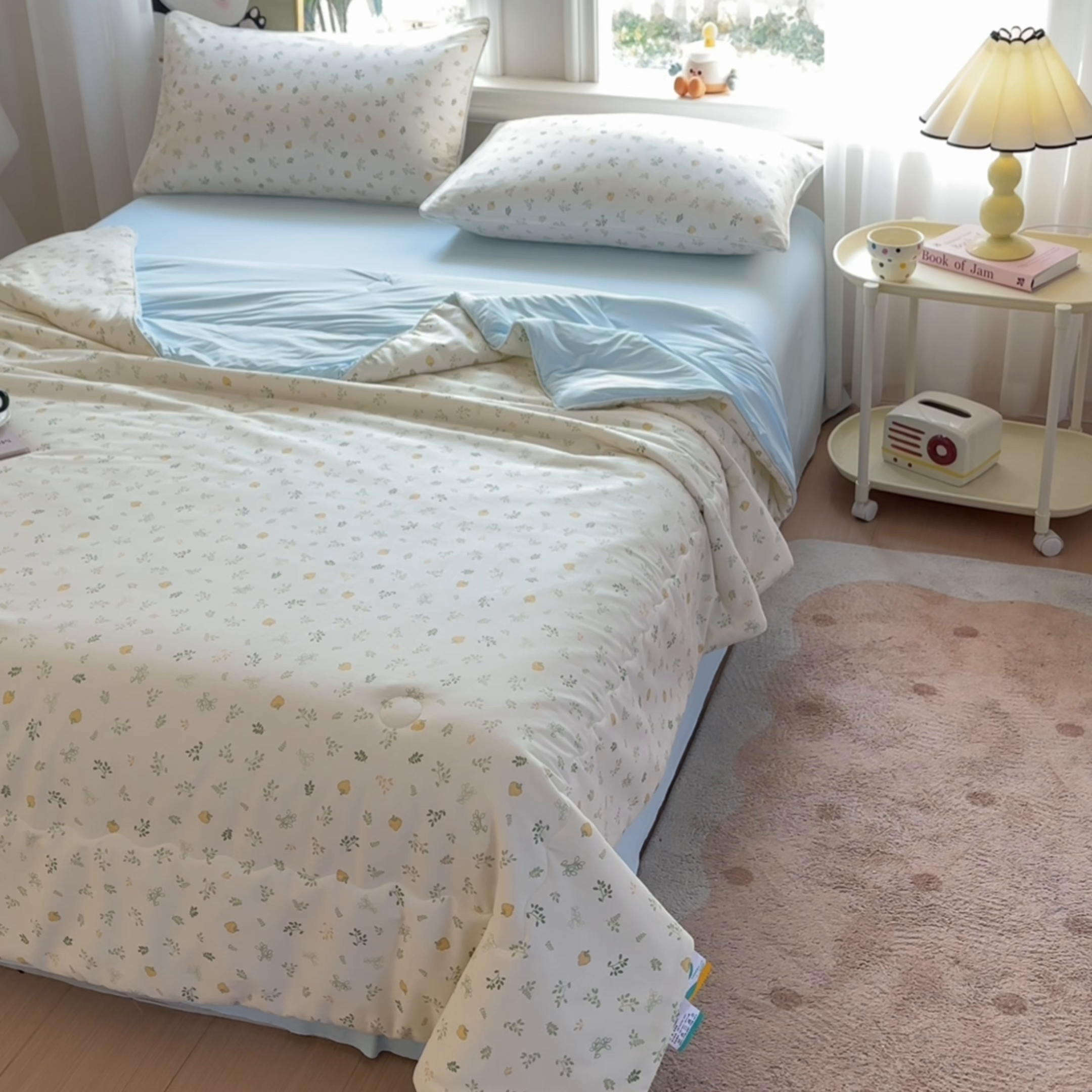 91家纺网 家纺一手货源 找家纺 万盛家纺 2026新款全棉锦氨凉感夏被夏凉被空调被 知夏