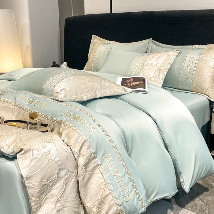 91家纺网 家纺一手货源 找家纺 （总）子曰 2026新款浮雕水洗真丝四件套