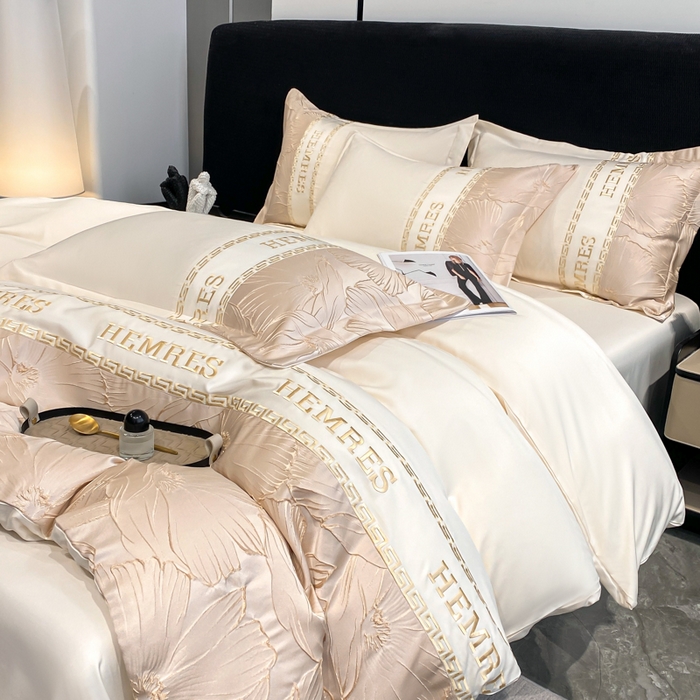 91家纺网 家纺一手货源 找家纺 （总）子曰 2026新款浮雕水洗真丝四件套