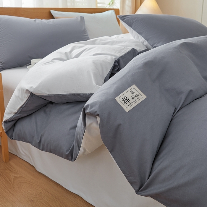 恋人优选 2026新款40支13070全棉纯棉四件套 太灰+梅兰